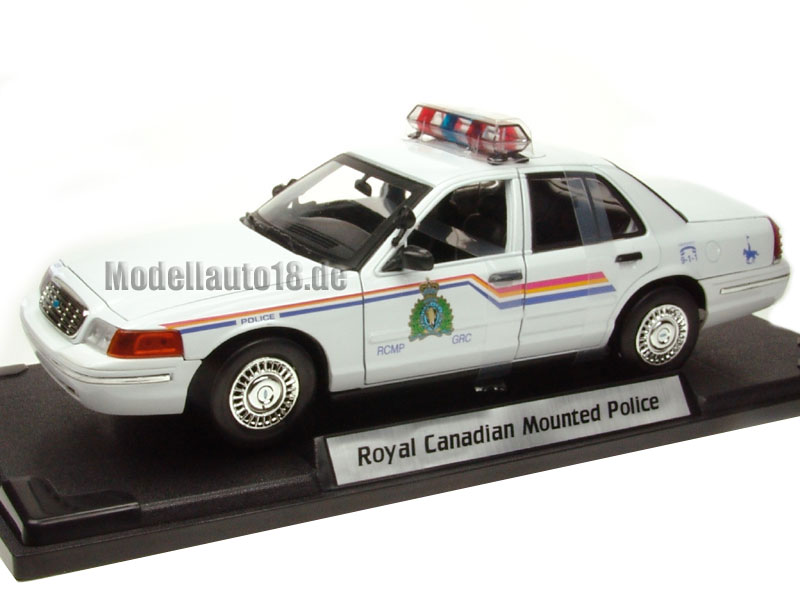 Ford Crown Victoria Interceptor 2001 RCMP GRC Royal Canadian Mounted Police MotorMax 1:18
