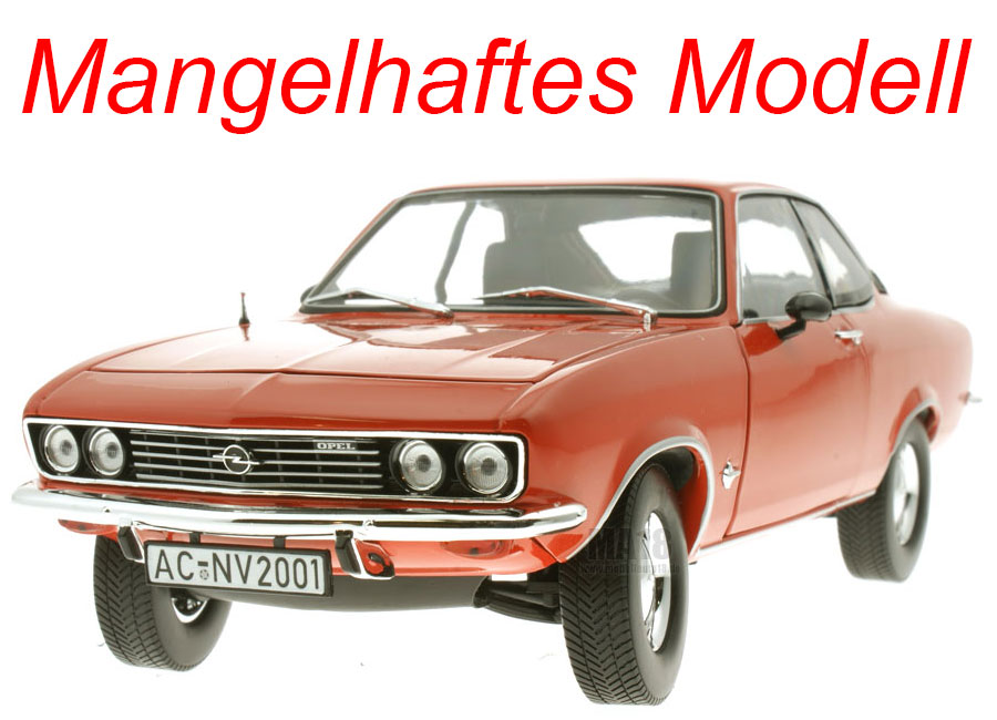 Mangelhaftes Modell! Opel Manta A ziegelrot 1971 Norev 1:18 Vorderrad abgebrochen (liegt bei)