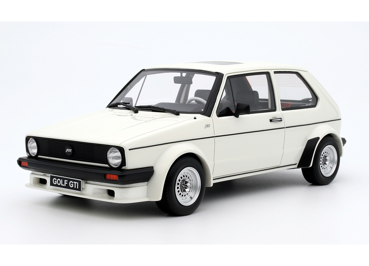 VW Volkswagen Golf GTI Mk1 ABT Alpine White 1982 OttO mobile 1:18 Resinemodell (Türen, Motorhaube... nicht zu öffnen!)