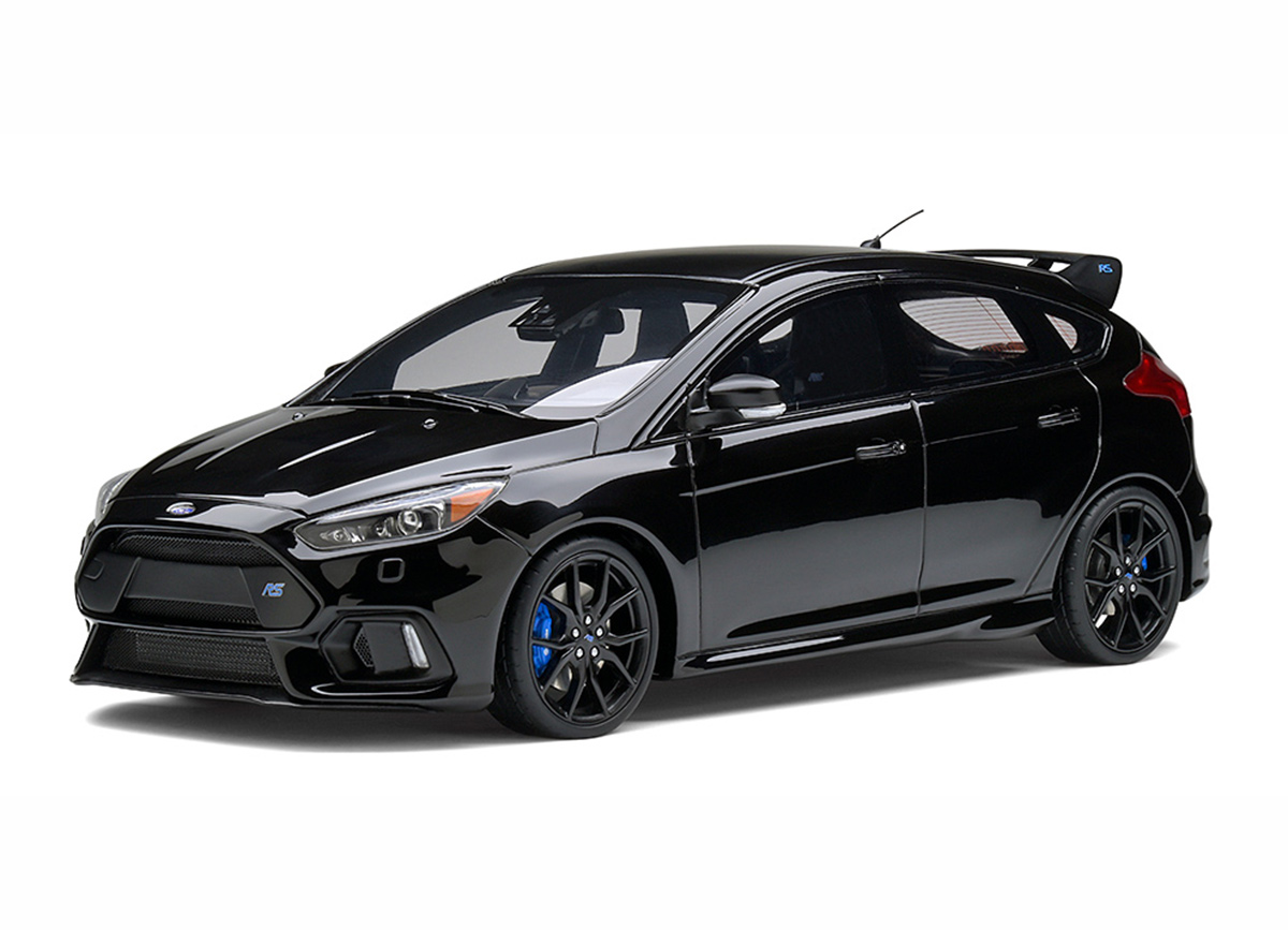 FORD FOCUS RS SHADOW BLACK 2017 OttOmobile 1:18 Resinemodell (Türen, Motorhaube... nicht zu öffnen!)