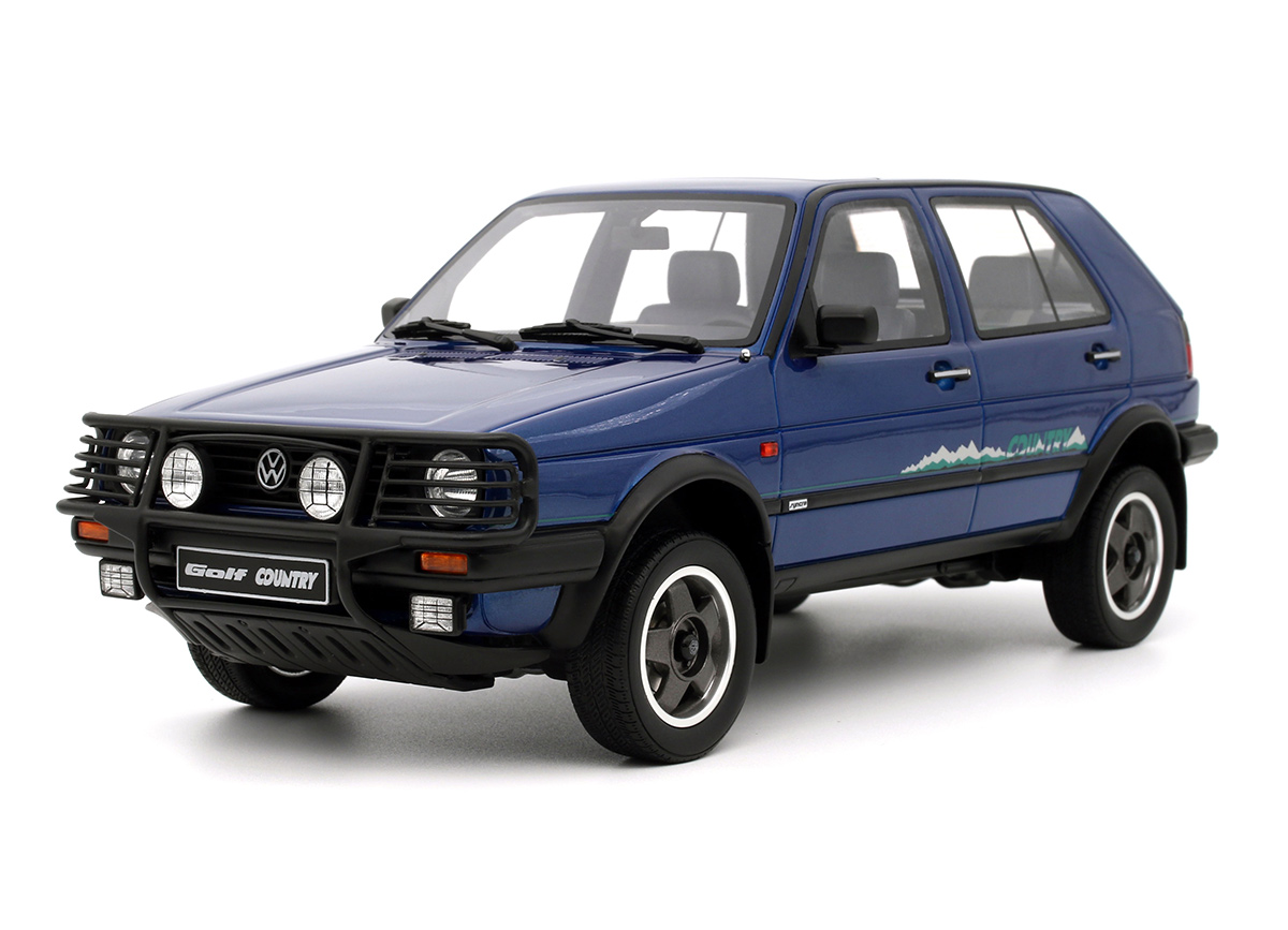Volkswagen Golf II Country Bright Blue Metallic OttOmobile 1:18 Resinemodell (Türen, Motorhaube... nicht zu öffnen!)