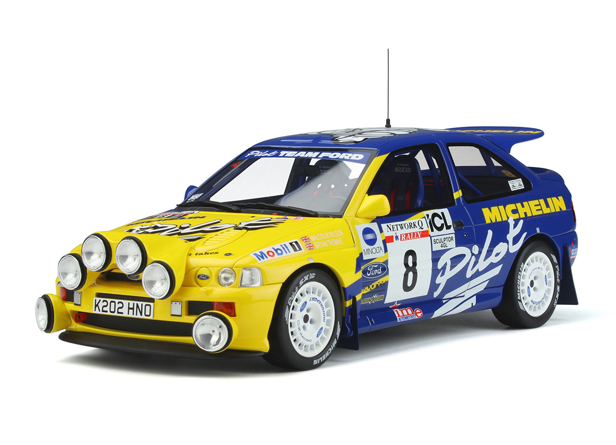 Ford Escort Cosworth Gr.A RAC Rally Malcolm Wilson/B.Thomas OttOmobile 1:18 Resinemodell (Türen, Motorhaube... nicht zu öffnen!)
