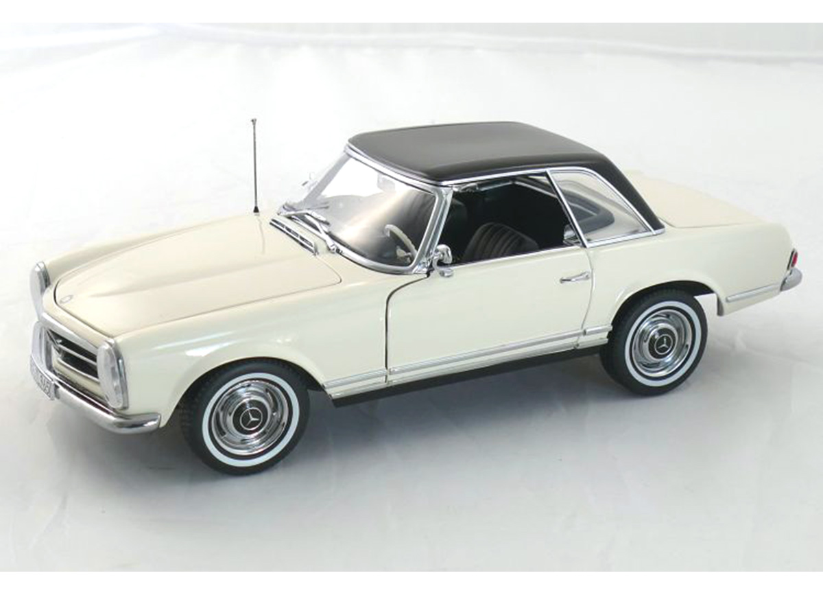 Mercedes 230 SL (1963) weiß - Color DB 050 (white) "Limited 1000 pieces" - Sticker on the box Norev 1:18 Metallmodell Türen, Motorhaube und Kofferraum zu öffnen!