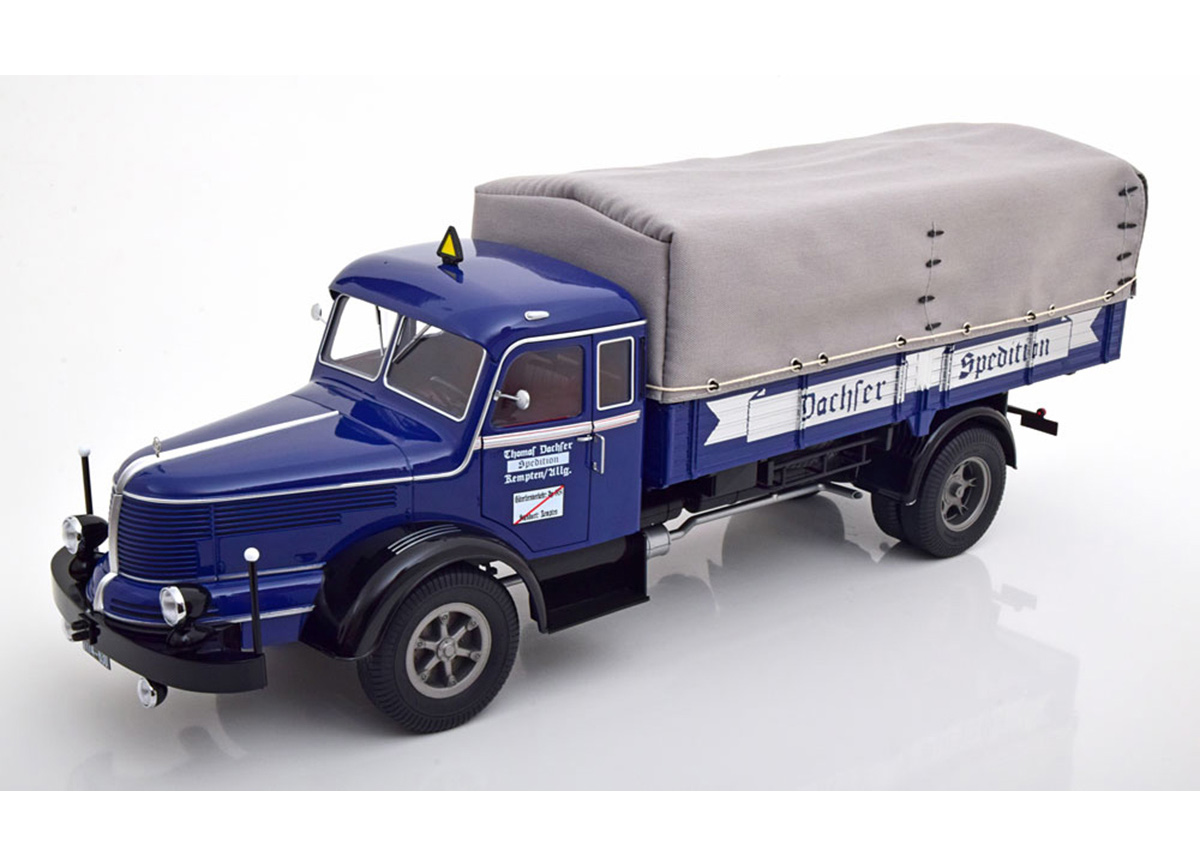 Krupp Titan SWL 80 Plane 1950-1954 Dachser dunkelblau/schwarz   Road Kings 1:18 funktionstüchtige Lenkung + zu öffenden Türen
