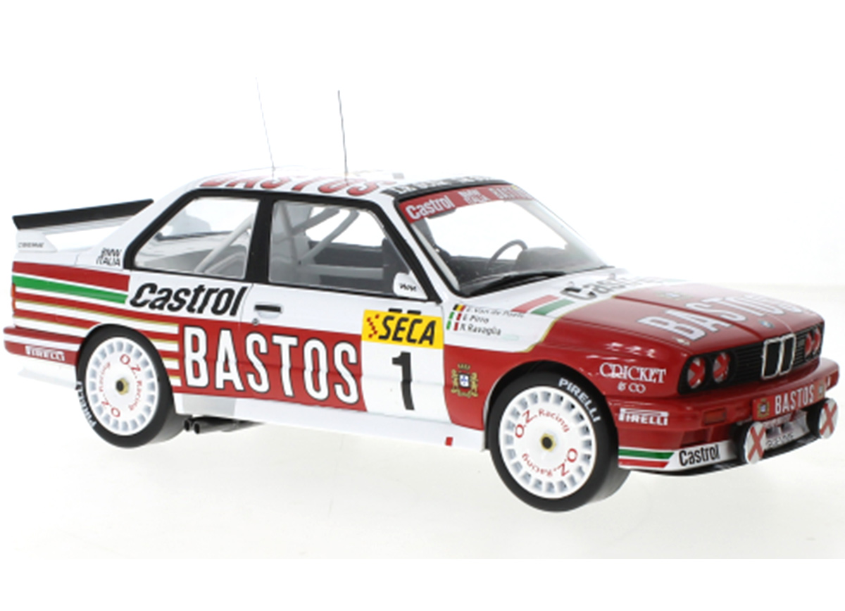 BMW M3 (E30), No.1, 24h Spa, 1991 R.Ravaglia/E.Pirro/E.van de Poele IXO 1:18 Metallmodell (Türen/Hauben nicht zu öffnen!)