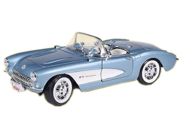 Chevrolet Corvette 1957 blaumetallic ROad Signature 1:18