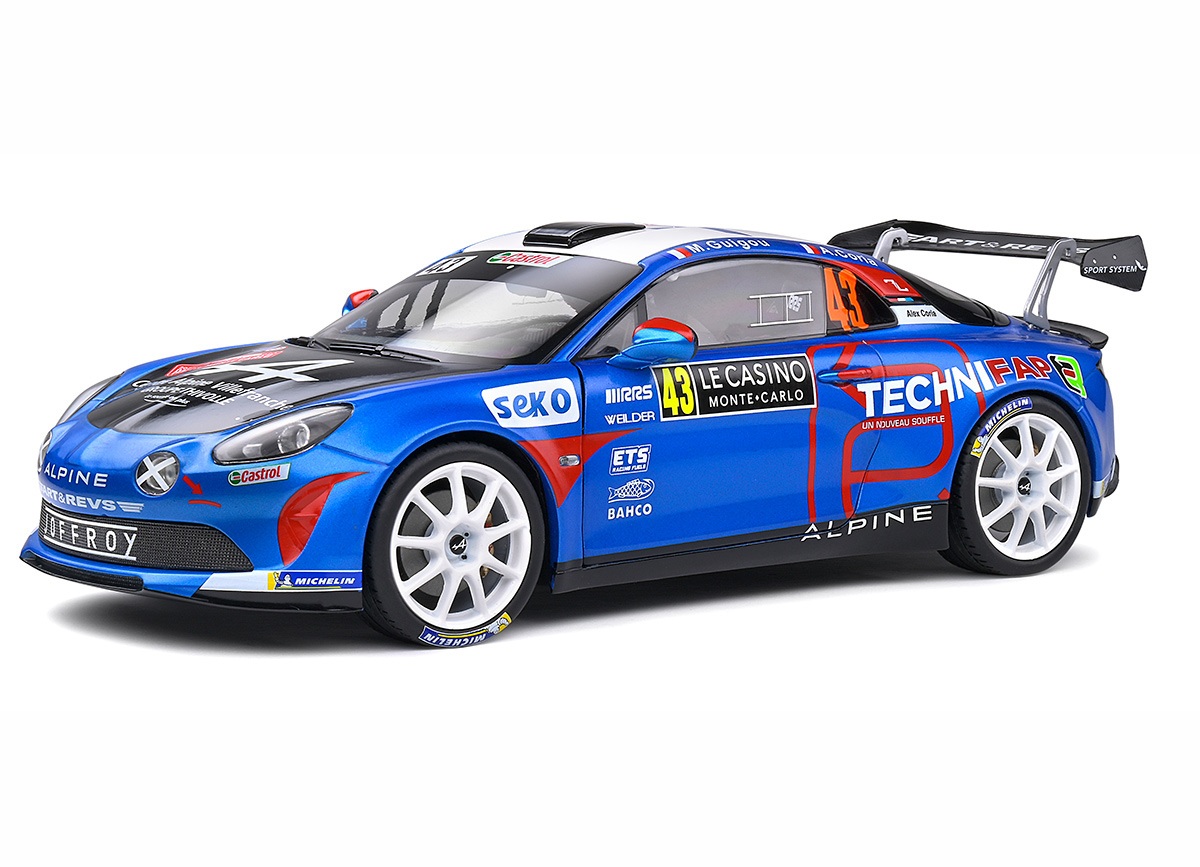 ALPINE A110 RALLY - RALLYE DU MONTE CARLO 2021, guigou/coria, #43 / S1801614 Solido 1:18 Metallmodell