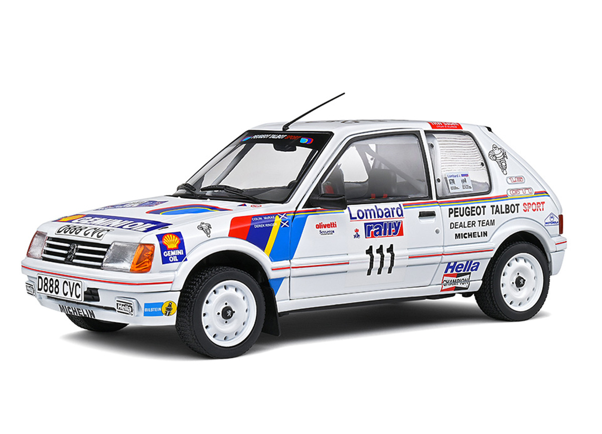 Peugeot 205 gti - lombard raC rally 1988 - C. mCrae / d. ringer  #111 S1801715 Solido 1:18 Metallmodell