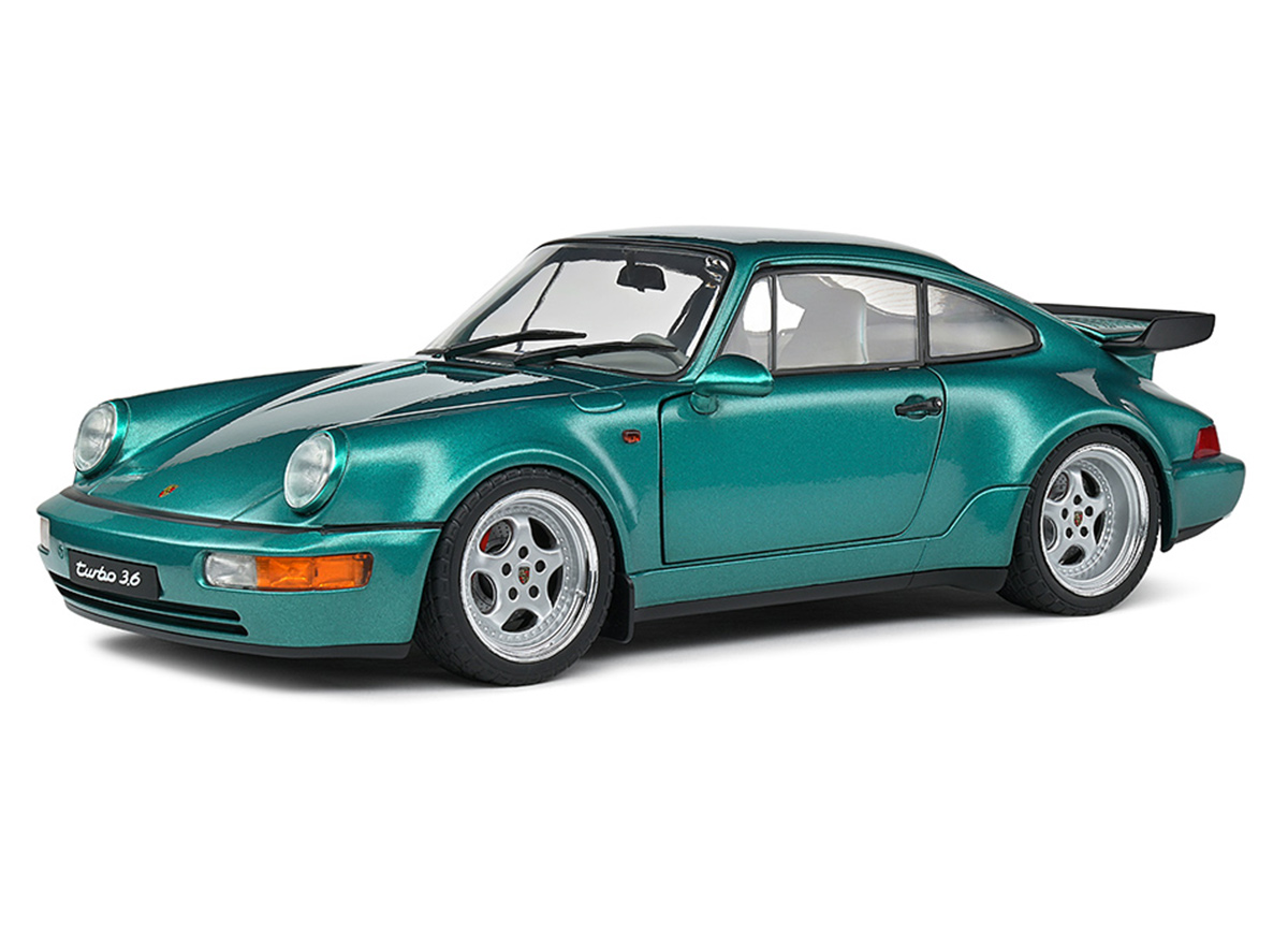 Porsche 911 964 Turbo Metallic Green S1803407 Solido 1:18 Metallmodell