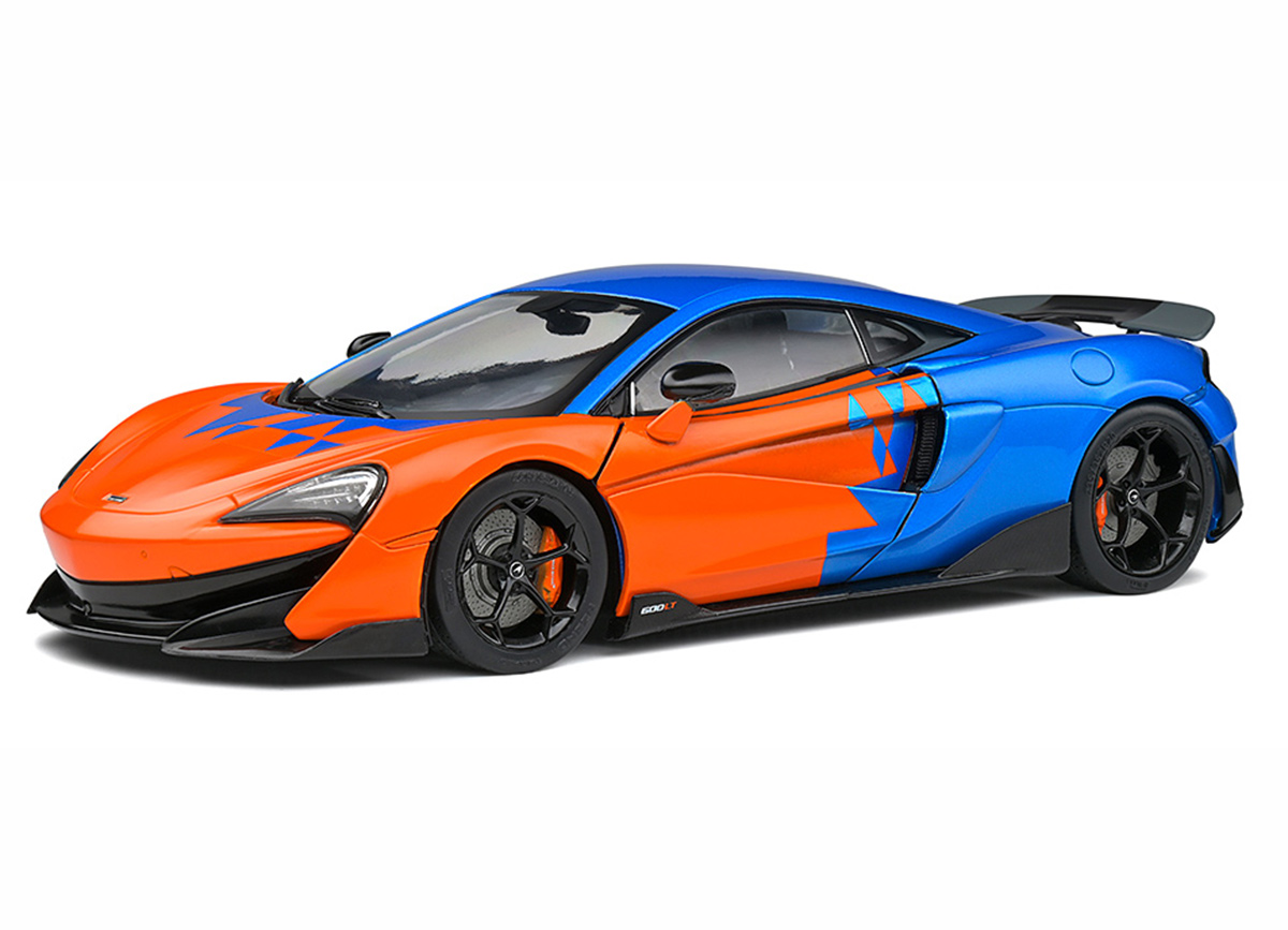 Mc Laren 600LT, Mc laren orange/blau 2018 / S1804503 Solido 1:18 Metallmodell