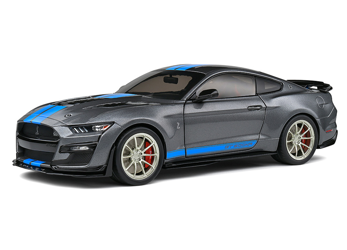 Ford Shelby Mustang GT500 KR 2022  Silver/Blue  Solido S1805908 1:18 Metallmodell