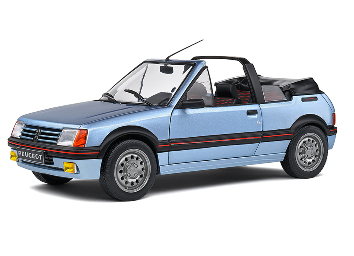Peugeot 205 CTI MK1 Cabrio 1989 Metallic Blue S1806203 Solido 1:18 Metallmodell