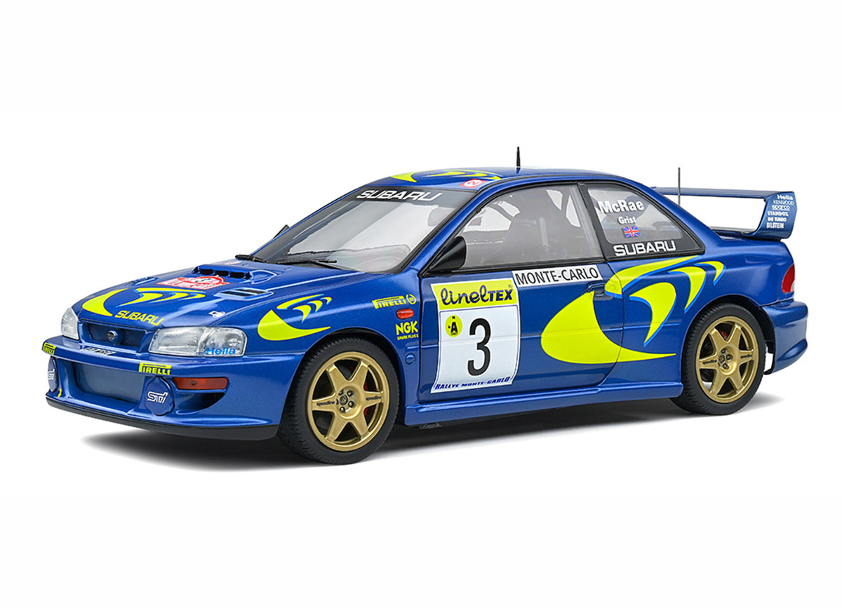 Subaru impreza 22B, Colin McRae rallye montecarlo 1998 #3 / S1807402 Solido 1:18 Metallmodell