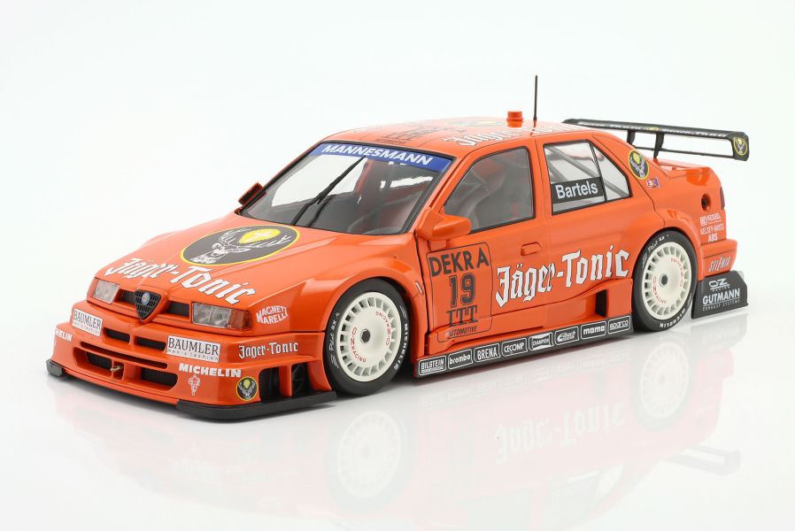 Alfa Romeo 155 V6 TI #19 ITC 1995 "Jäger-Tonic" Race Helsinki Michael Bartels WERK83 1:18