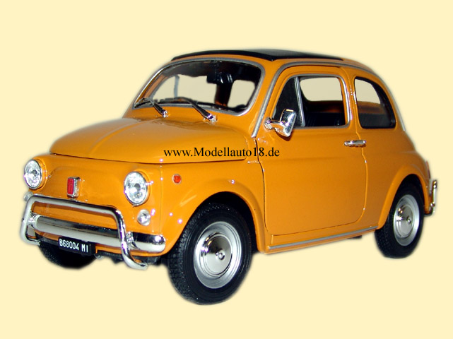 Fiat 500 1957 gelb (hellbraun) Welly 1:18