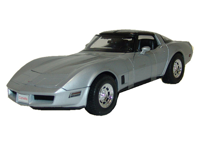 Chevrolet Corvette Coupe 1982 silber Welly 1:18