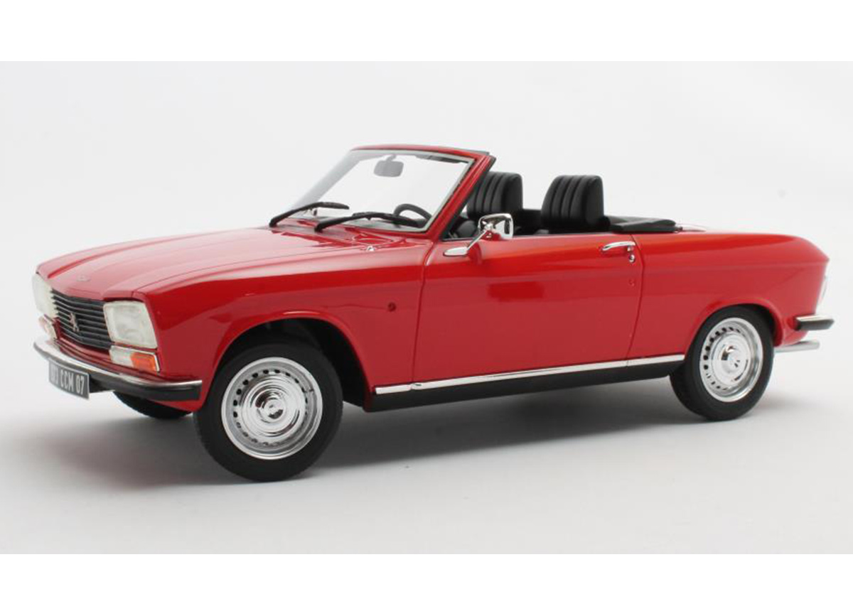 Peugeot 304 Cabrio red 1973 Cult Scale Models 1:18 Resinemodell (Türen, Motorhaube... nicht zu öffnen!)