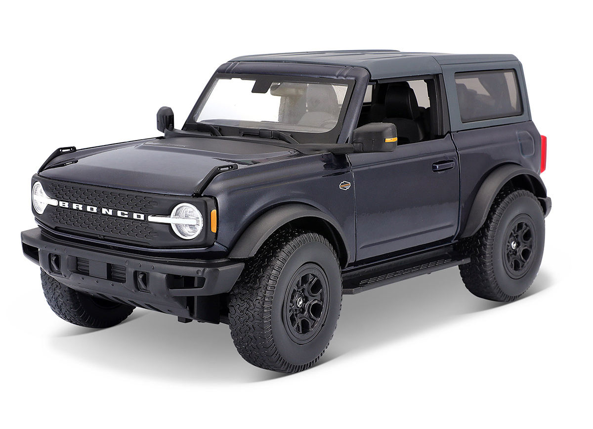Ford Bronco 2021, 2 doors (wildtrack) anti blue Maisto 1:18 Metallmodell