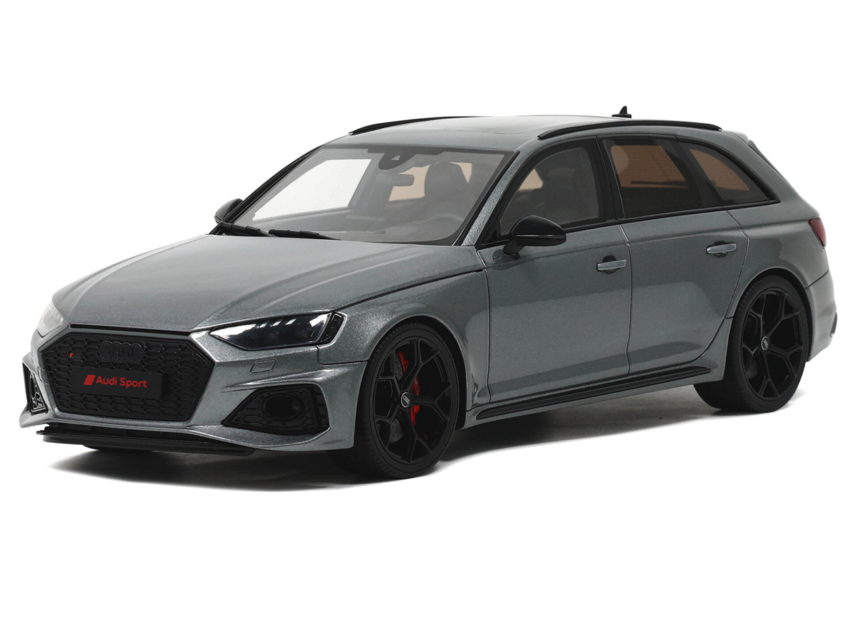 AUDI RS4 AVANT COMPETITION DAYTONA GREY GT Spirit 1:18 Resinemodell (Türen, Motorhaube... nicht zu öffnen!)