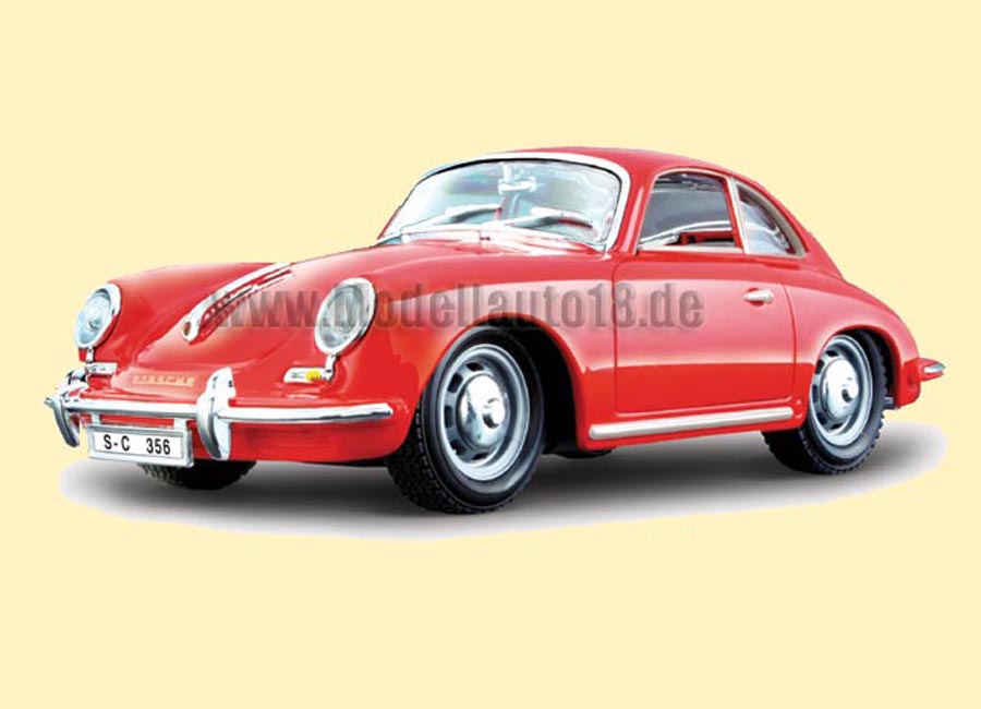 Porsche 356B Coupe 1961 rot Burago 1:24