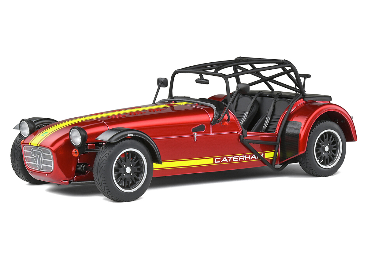 Caterham Seven rot/gelb Solido S1801804 Metallmodell 1:18