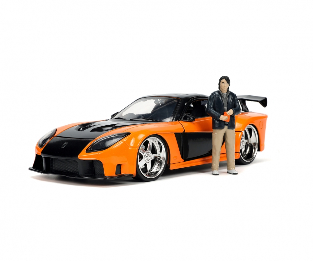 Fast & Furious Han 1997 Mazda RX7 orange/schwarz Jada 1:24