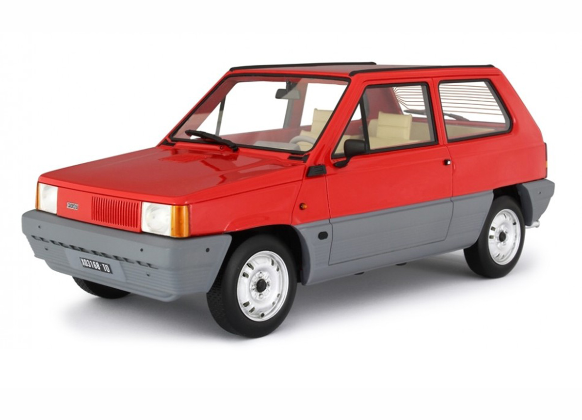 Voiture miniature FIAT PANDA 45 1980 - ROSSO SIAM Laudoracing 1:18  Resinemodell (Türen, Motorhaube nicht zu öffnen!) sur