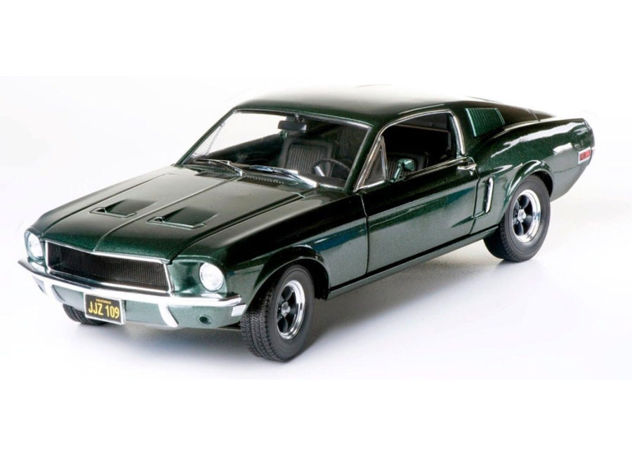 Ford Mustang Gt Fastback 1968 From The Movie Bullit With Steve Mcqueen In 100 Bullit Movie Car Packaging Highland Green With Black Interior