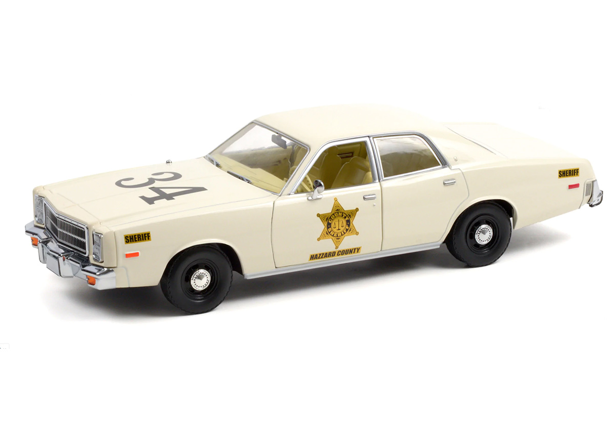 Plymouth Fury 1977 Riverton Sheriff #34, white Greenlight 1:18