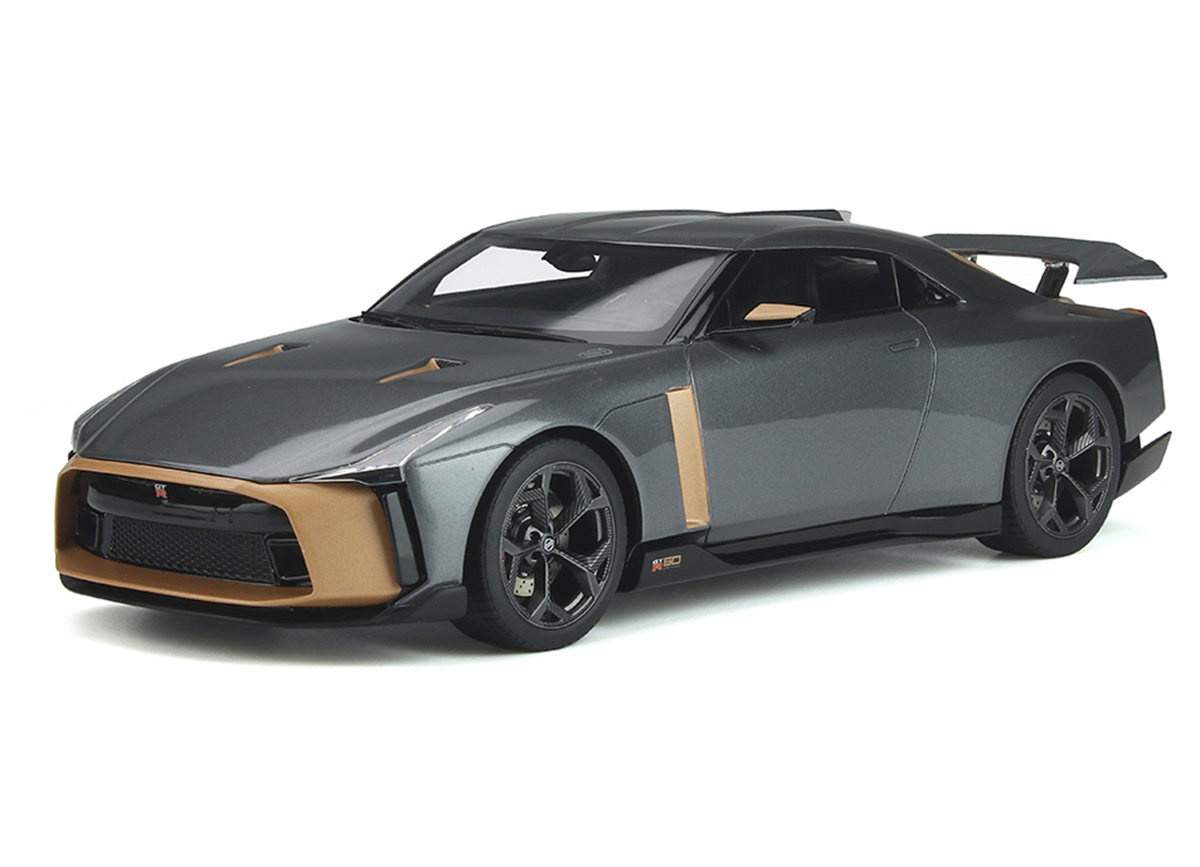 NISSAN GT-R 50 By ITALDESIGN Liquid Kinetic grey 2018 GT Spirit 1:18 Resinemodell (Türen, Motorhaube... nicht zu öffnen!)
