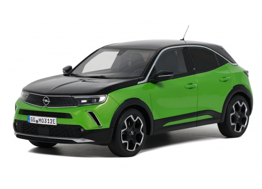 Modellauto Opel Mokka-e GS Line 2021 Matcha Green OttO mobile 1:18  Resinemodell (Türen, Motorhaube nicht zu öffnen!) bei