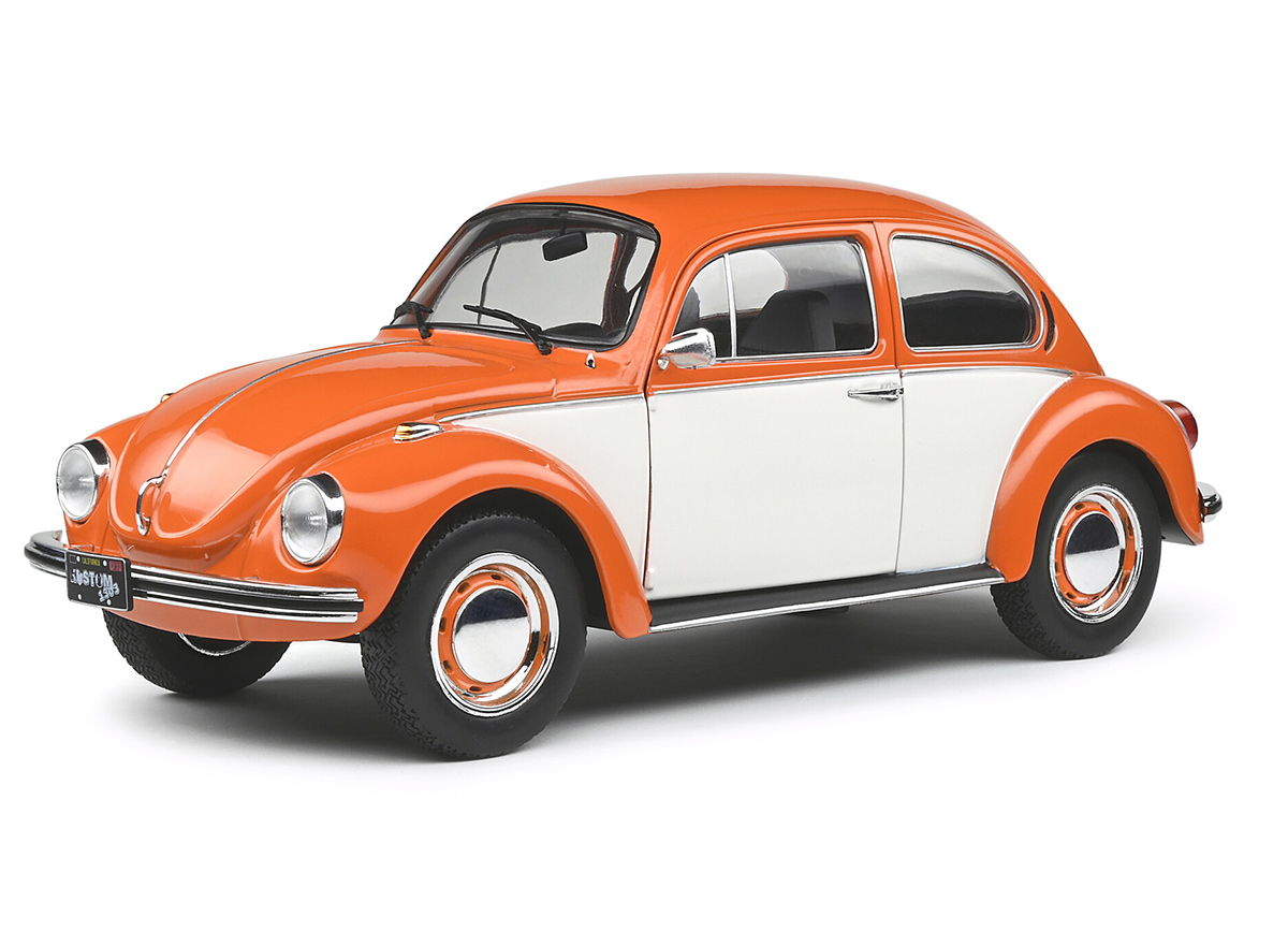 VOLKSWAGEN VW Käfer (Beetle) 1303 – BI-COLOR ORANGE – 1974 Solido 1:18 Metallmodell