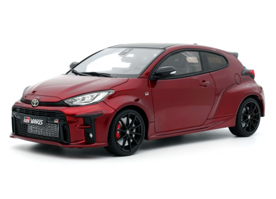 Toyota Yaris GR 2021 Emotional Red II Metallic 3U5 OttO mobile 1:18 Resinemodell (Türen, Motorhaube... nicht zu öffnen!)