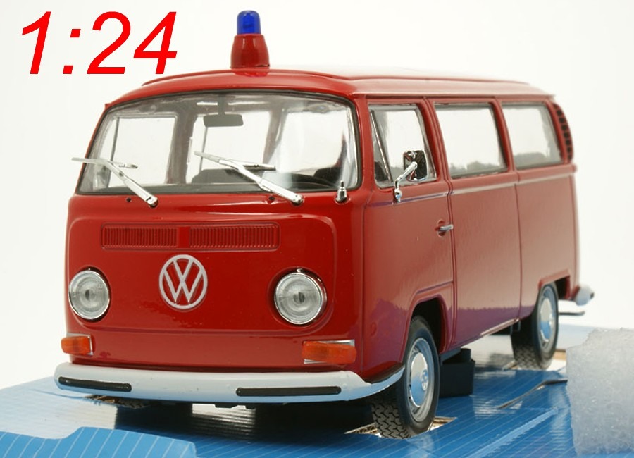 VW Bus T2 1972 Feuerwehr Welly 1:24
