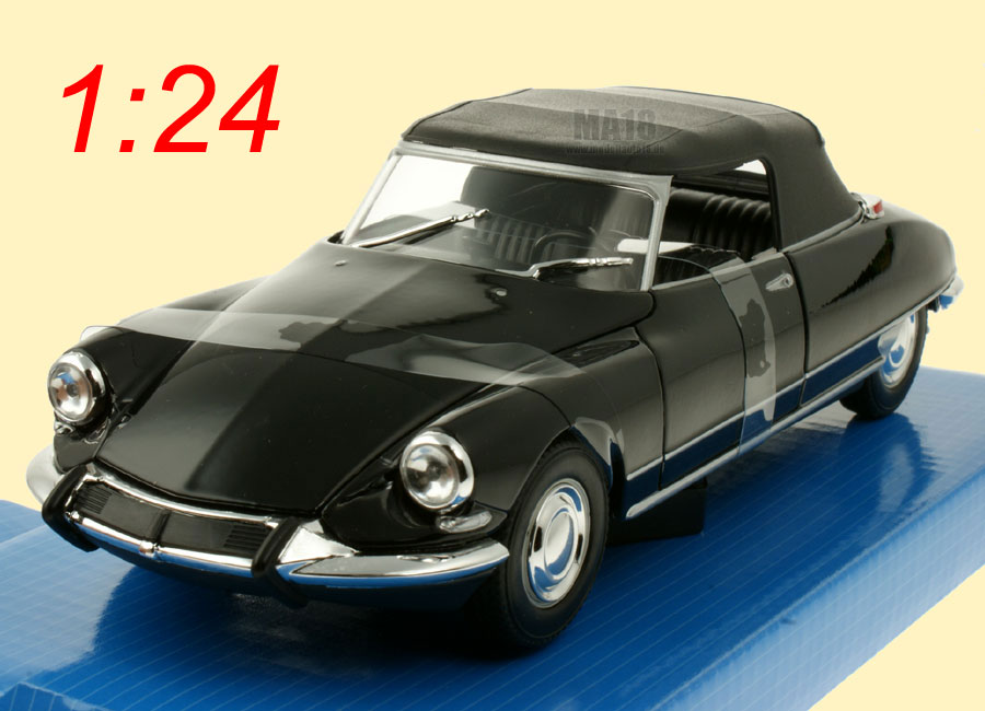 Citroen DS 19 Cabriolet schwarz geschlossen Welly 1:24