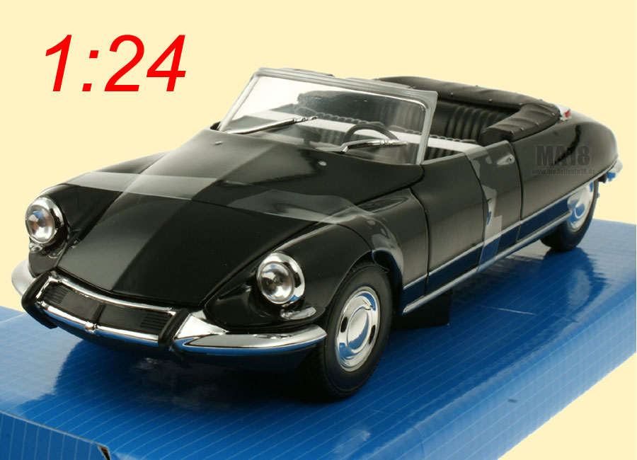 Citroen DS 19 Cabriolet schwarz offen Welly 1:24