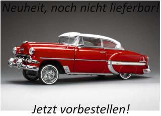 Chevrolet Bel Air Hard Top Coupe 1954  Lowrider, red (with movable suspension) SunStar Metallmodell 1:18  Liefertermin nicht bekannt (nicht vor 3. Quartal 2026)