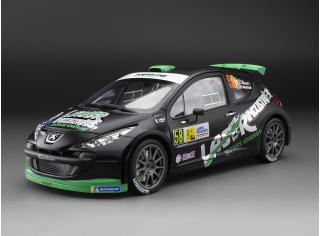 Peugeot 207 S2000 – #58 C.Breen /S.Marshall – Monza Rally Show 2013, matt black/green SunStar Metallmodell 1:18  Lieferbar ab Anfang Juli 2025