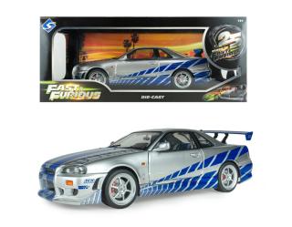 NISSAN SKYLINE GT-R (BNR34) 2FAST2FURIOUS BRIAN S1804315A Solido 1:18 Metallmodell <br> Date de parution inconnue