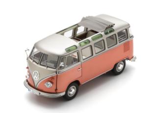 VW T1 Samba 1962 Orange/Metallgrau   Schuco 1:18