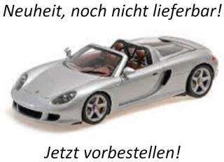 PORSCHE CARRERA GT - 2003 - SILVER Minichamps 1:18 Metallmodell Türen, Motorhaube und Kofferraum zu öffnen!  Liefertermin nicht bekannt