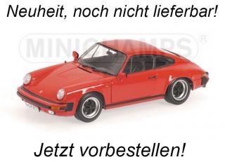 PORSCHE 911 CARRERA - 1983 - RED Minichamps 1:18 Metallmodell mit öffnenden Türen