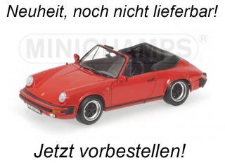 PORSCHE 911 CARRERA CABRIOLET - 1983 - RED Minichamps 1:18 Metallmodell mit öffnenden Türen <br> Date de parution inconnue