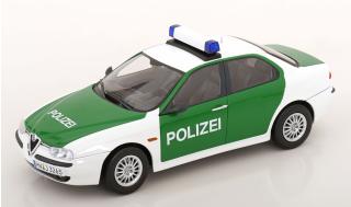 Alfa Romeo 156 Polizei 1998 Polizei grün/weiß Triple 9 1:18 (Türen, Motorhaube... nicht zu öffnen!)