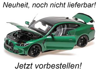 BMW M4 - 2024 - GREEN METALLIC Minichamps 1:18 Metallmodell mit zu öffnenden Hauben und Türen!  Date de parution inconnue