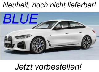 BMW i4 M50 - 2022 - BLUE METALLIC Minichamps 1:18 Metallmodell mit zu öffnenden Türen und Haube(n) <br> Date de parution inconnue