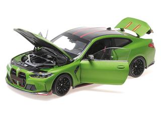 BMW M4 CSL - 2022 - MATT GREEN METALLIC Minichamps 1:18 Metallmodell mit zu öffnenden Türen und Haube(n)