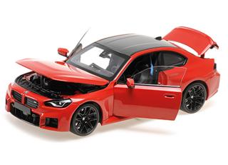 BMW M2 – G87- 2023 – RED METALLIC Minichamps 1:18 Metallmodell mit zu öffnenden Türen und Haube(n)
