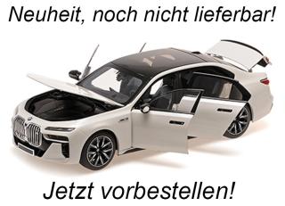 BMW i7 M70 (G70) - 2024 - WHITE METALLIC Minichamps 1:18 Metallmodell mit zu öffnenden Hauben und Türen!  Date de parution inconnue