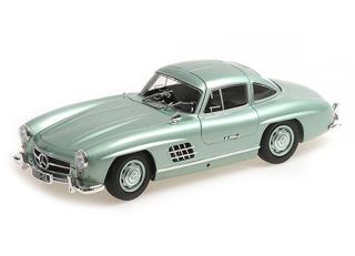 MERCEDES-BENZ 300 SL (W198) - 1955 - LIGHT GREEN METALLIC Minichamps 1:18 Metallmodell (Türen zu öffnen!)